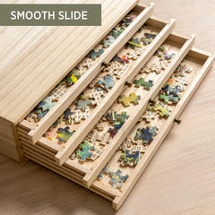 Becko US dust-free drawer storage keeps puzzle pieces clean between sessions