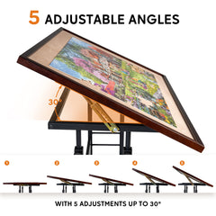 Becko US movable puzzle table on casters enables easy repositioning.