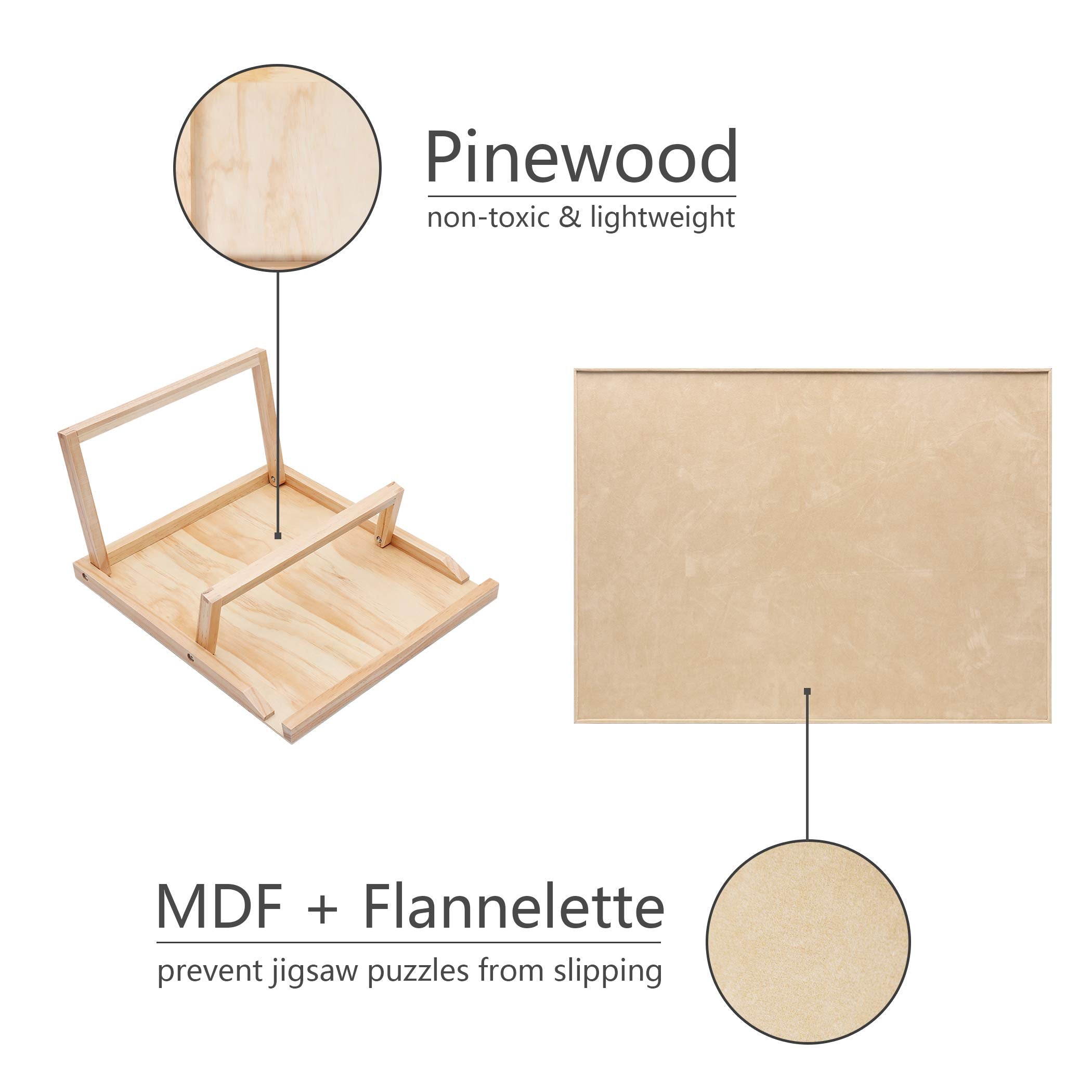 Becko US premium flannel surface provides smooth, non-slip texture for easy piece placement