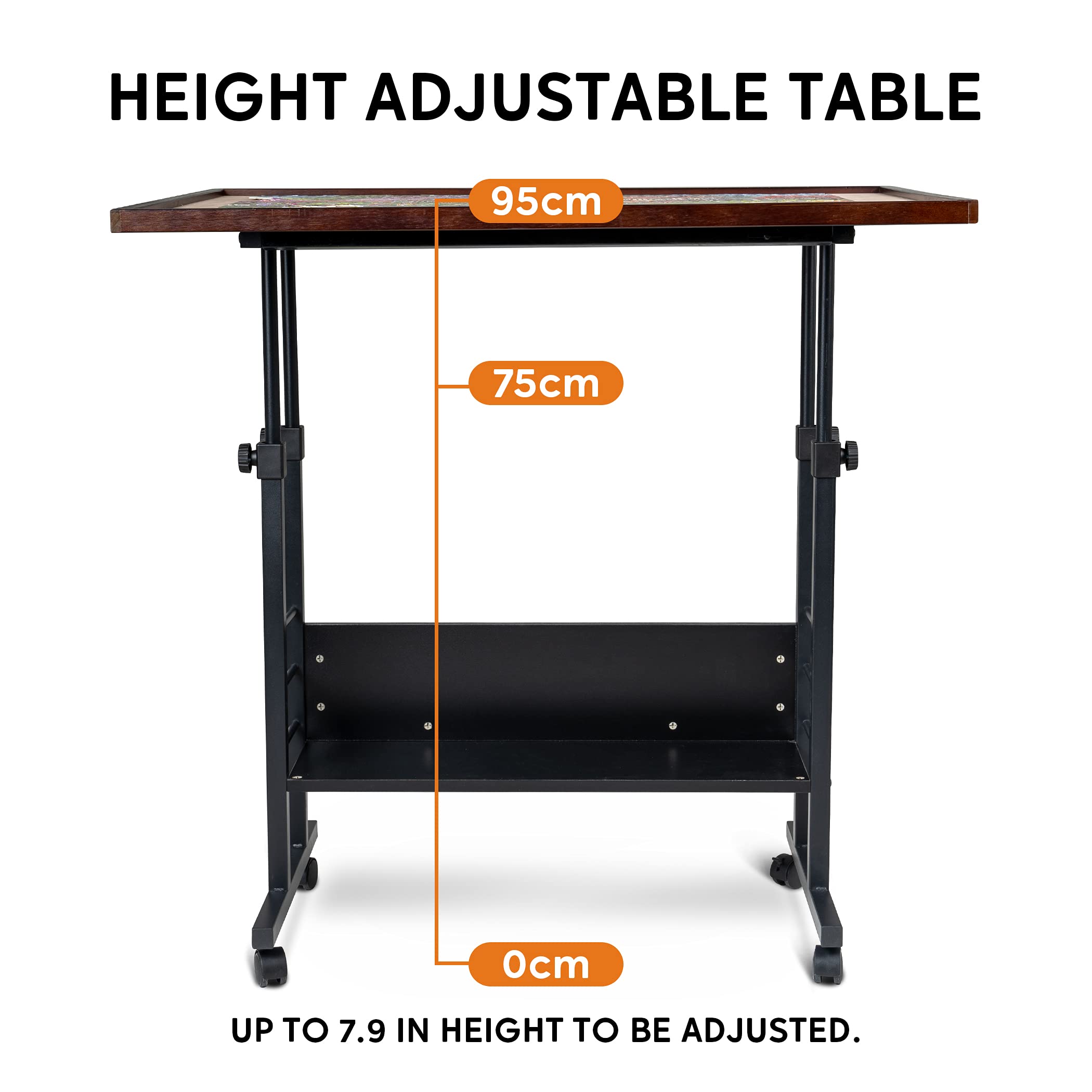 Becko US protective mat on desktop prevents puzzle pieces from sliding.