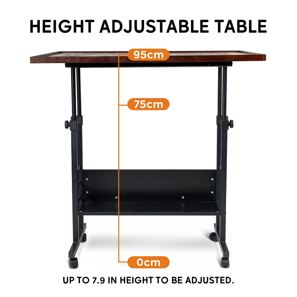 Becko US protective mat on desktop prevents puzzle pieces from sliding.
