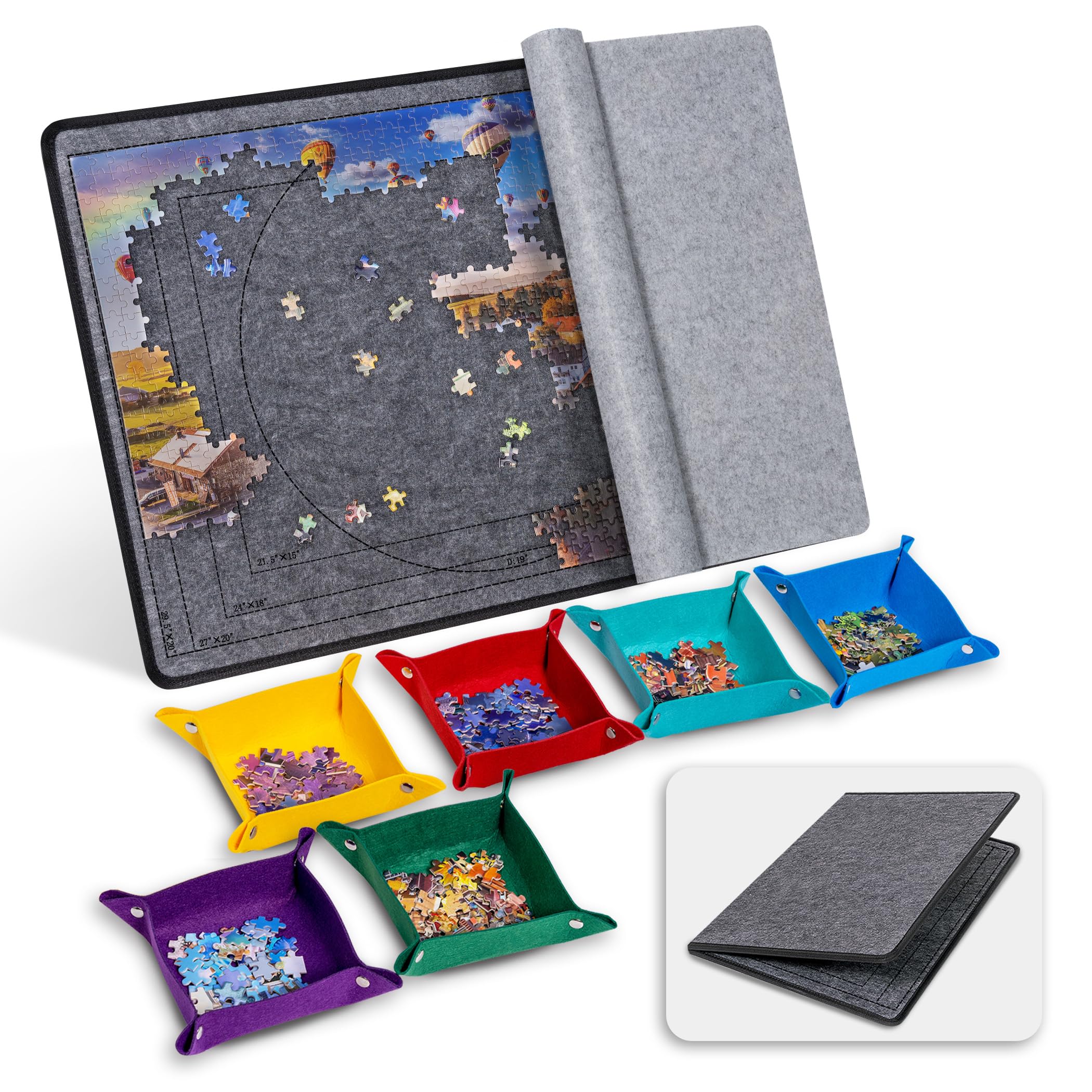 Becko US puzzle board foldable cover for easy storage and portability