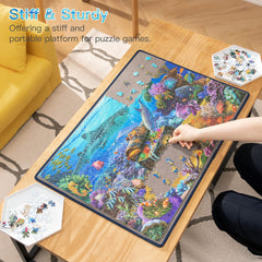 Becko US puzzle board gray non-slip surface prevents piece sliding