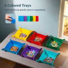 Becko US color coded trays sorting puzzle pieces by color for faster assembly