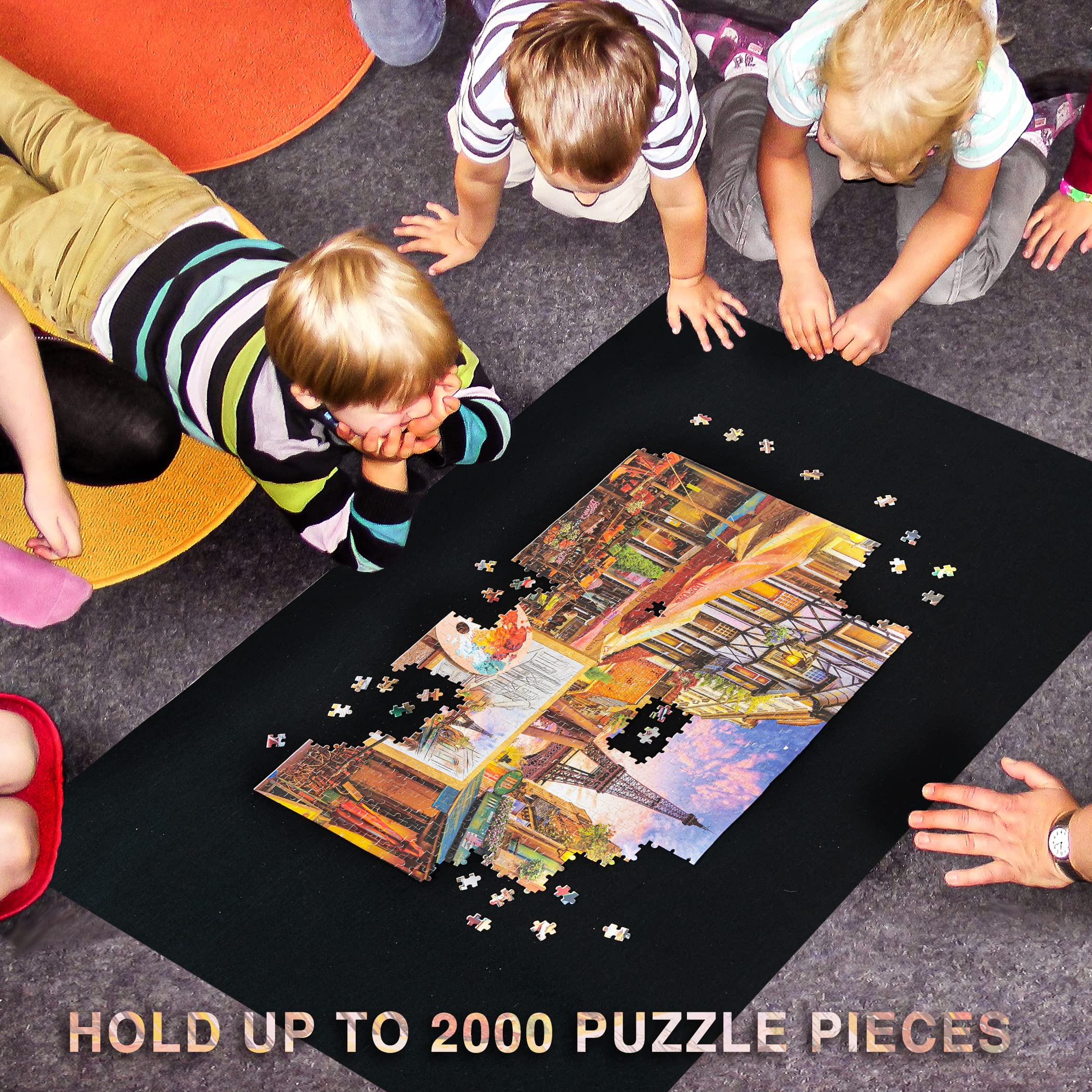 Becko US puzzle mat in use for easy transport and storage.