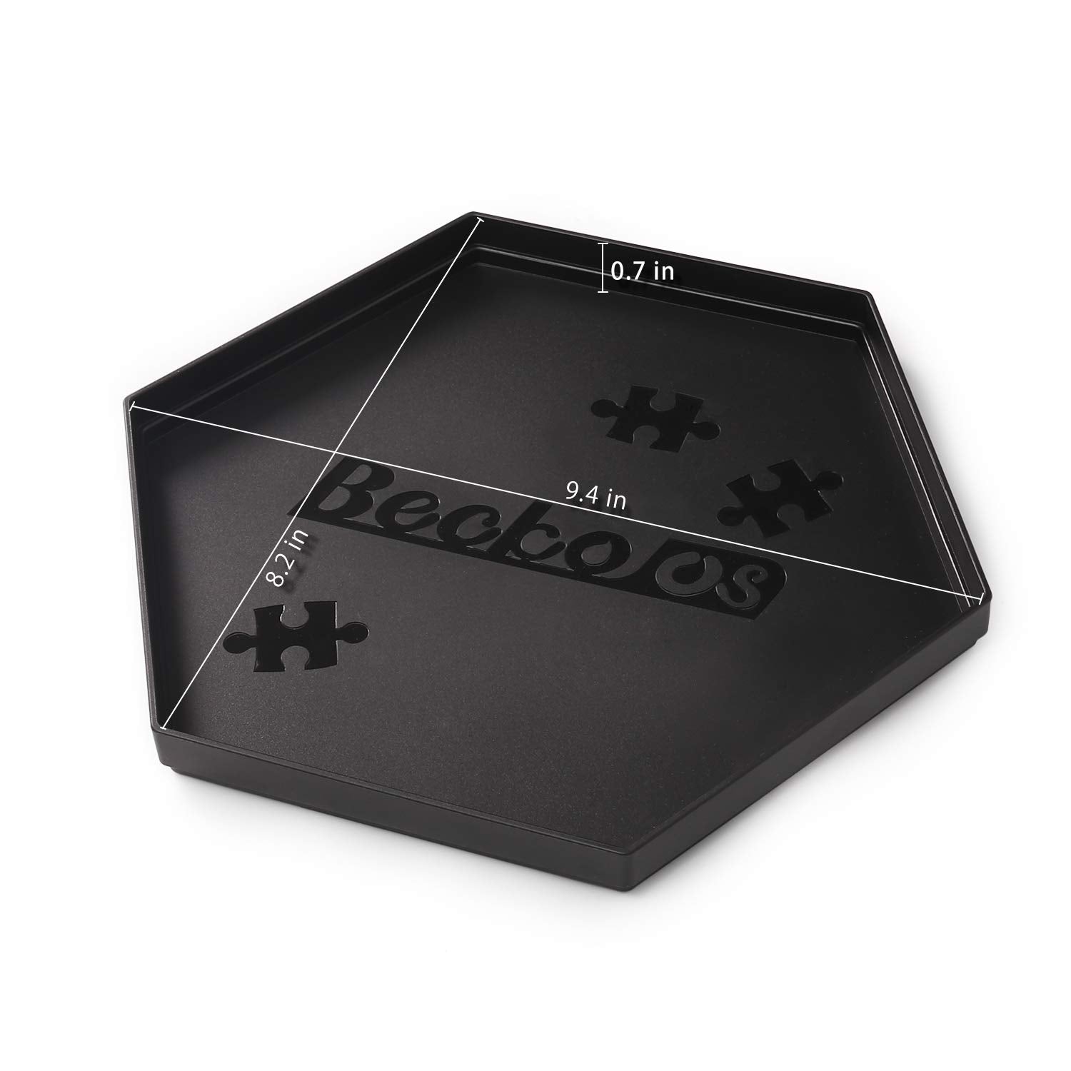 Becko US puzzle tray lid visible protecting 1500-piece puzzles during storage.