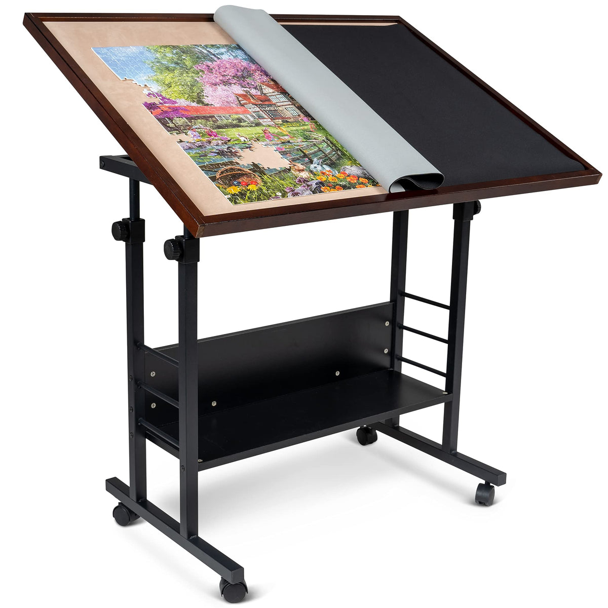 Becko US 1500-piece tilting puzzle table with roomy surface for large puzzles.