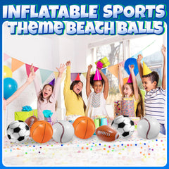 Bedwina 12-piece sports beach ball set for vibrant party decorations.