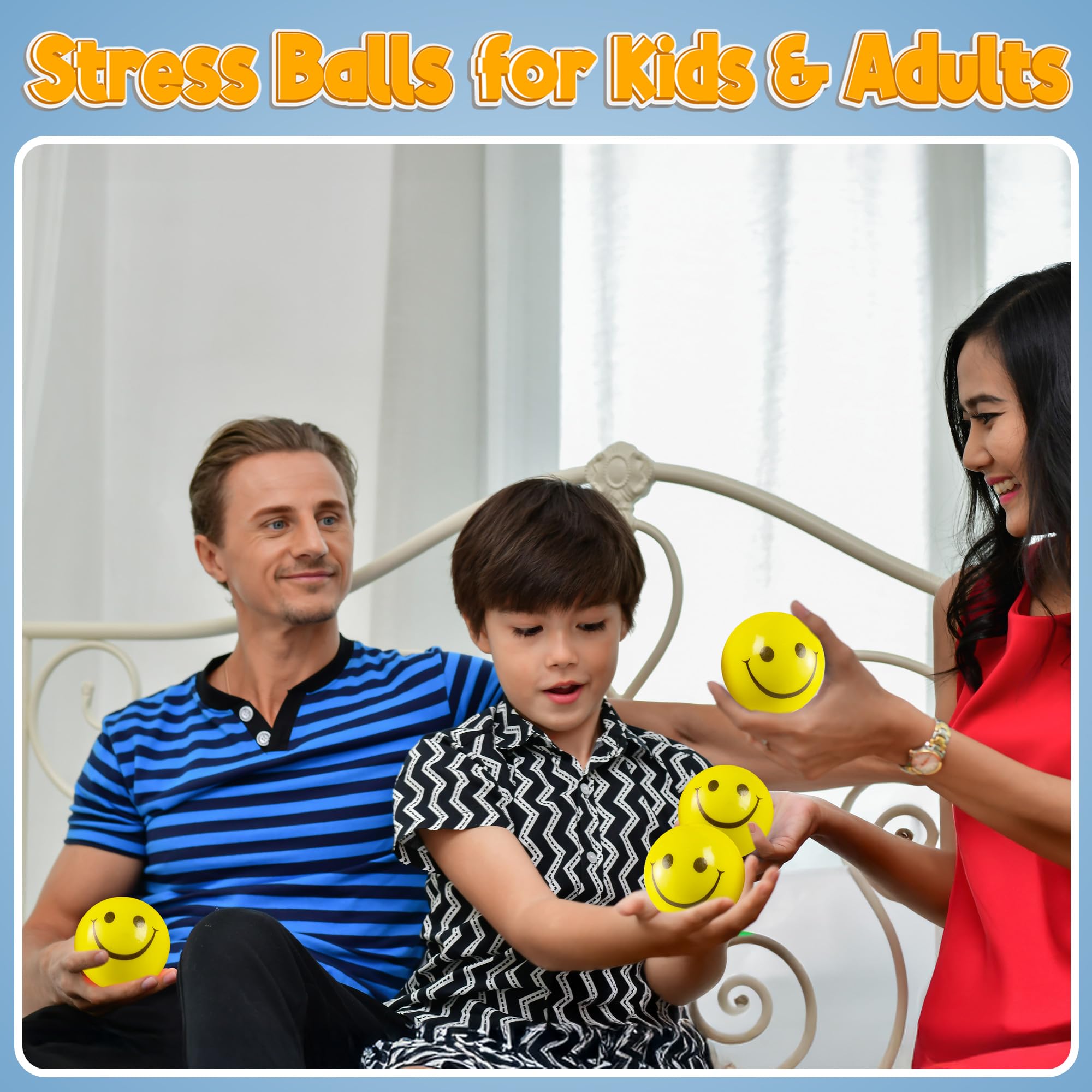 Bedwina classroom prize stress balls in bright yellow for rewards.