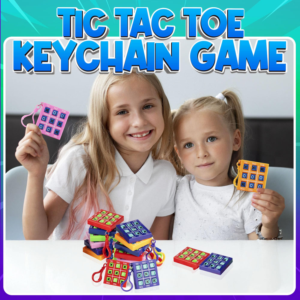 Bedwina classroom-prize tic tac toe keychain keeps rewards compact