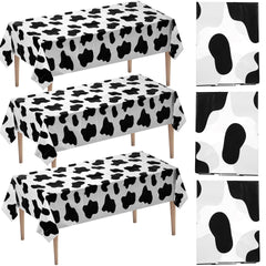 Bedwina cow print tablecloth pack-3 for festive events and easy cleanup.