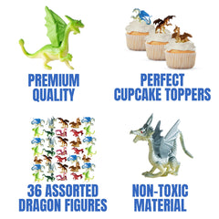 Bedwina assorted dragon figurines help with party planning and creative play.