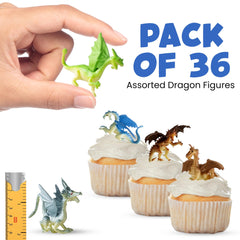 Bedwina dragon toy figure 2-inch size ideal as cupcake toppers and imaginative play.
