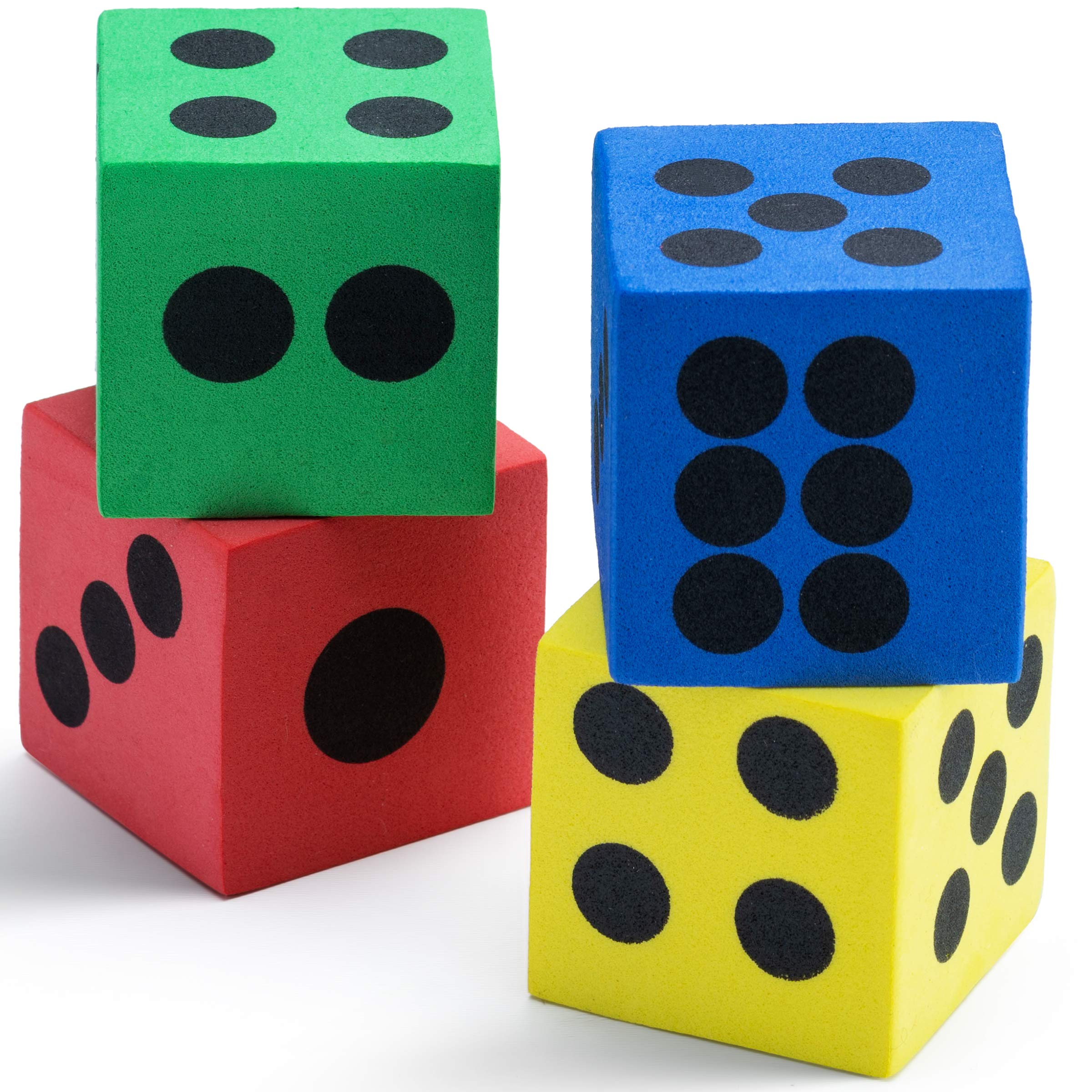 Bedwina foam dice blue, 1.5-inch, durable for learning games