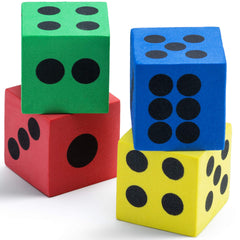 Bedwina foam dice blue, 1.5-inch, durable for learning games