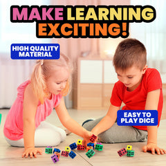 Bedwina foam dice colorful set, 1.5-inch, versatile for education