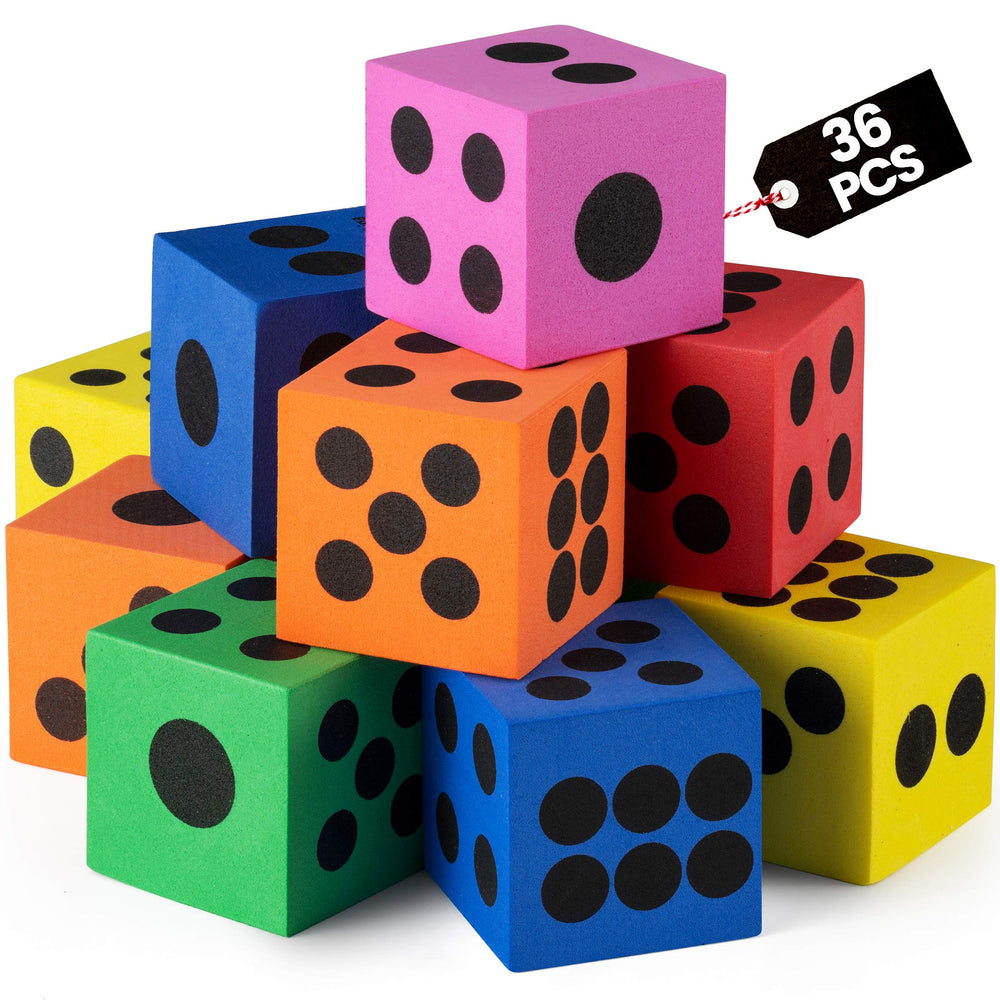 Bedwina foam dice green, 1.5-inch, ideal for classroom math activities