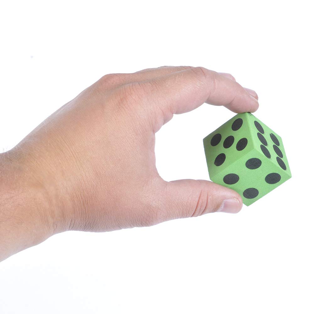 Bedwina foam dice pink, 1.5-inch, fun for party and class activities