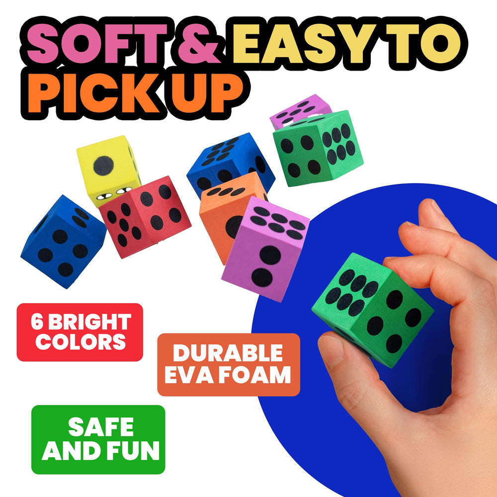 Bedwina foam dice red, 1.5-inch, perfect for group math play
