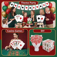 Bedwina giant cards used as casino-themed party decor