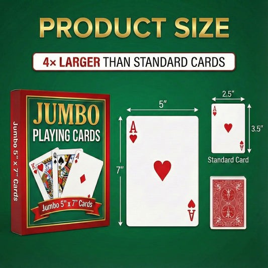 Bedwina 5x7 cards close-up shows large print for clarity during play