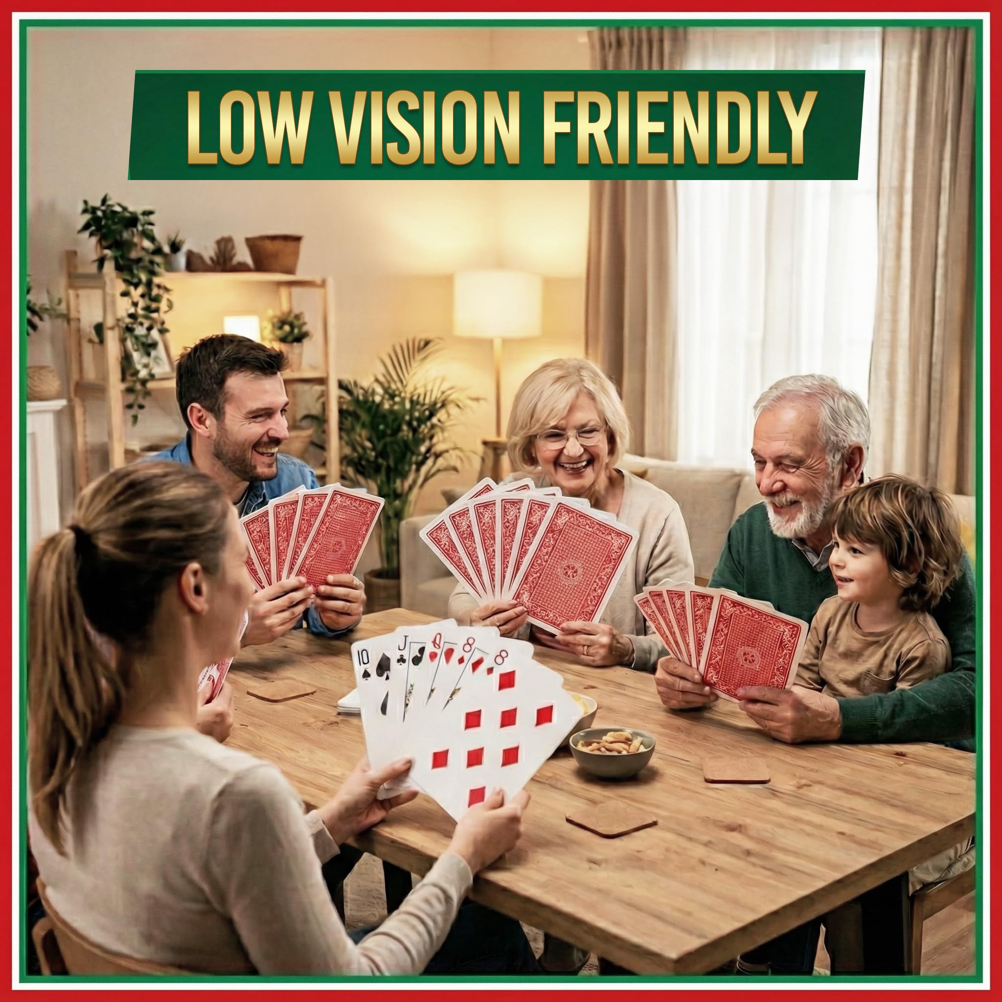 Bedwina cards with plastic coating resist tearing and spills