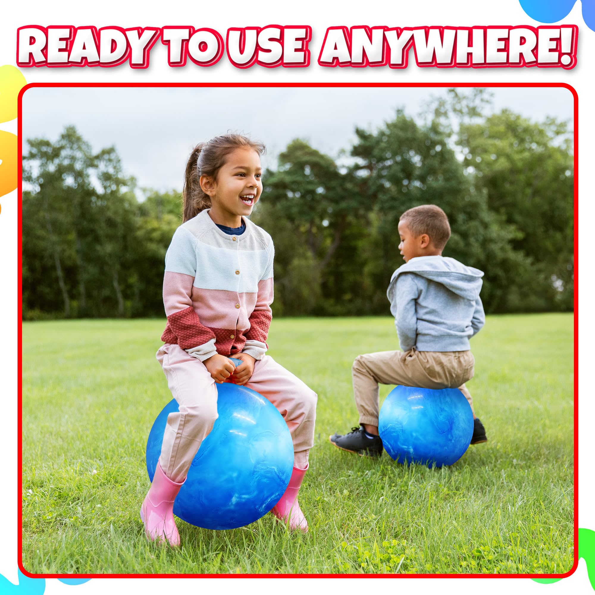 Bedwina hopper ball inflated and ready for balance practice.