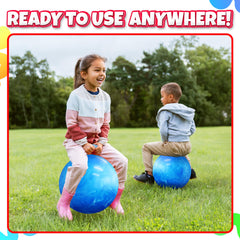 Bedwina hopper ball inflated and ready for balance practice.