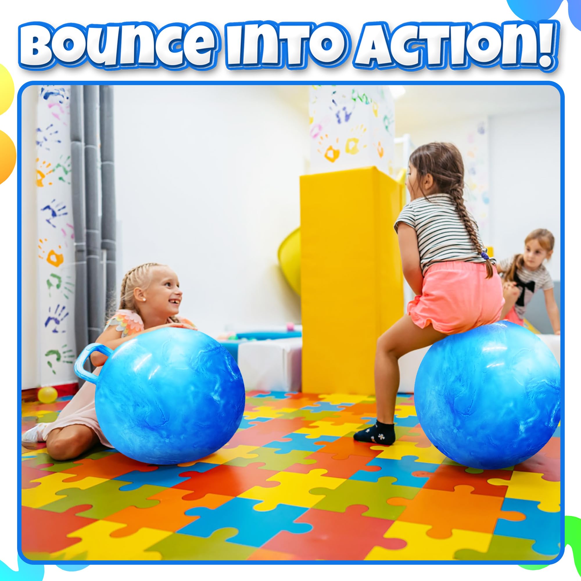 Bedwina hopper ball supports balance and coordination during bounce sessions.