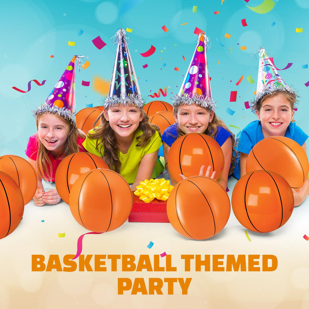 Bedwina inflatable basketball packaging image, ready to gift as party favors.