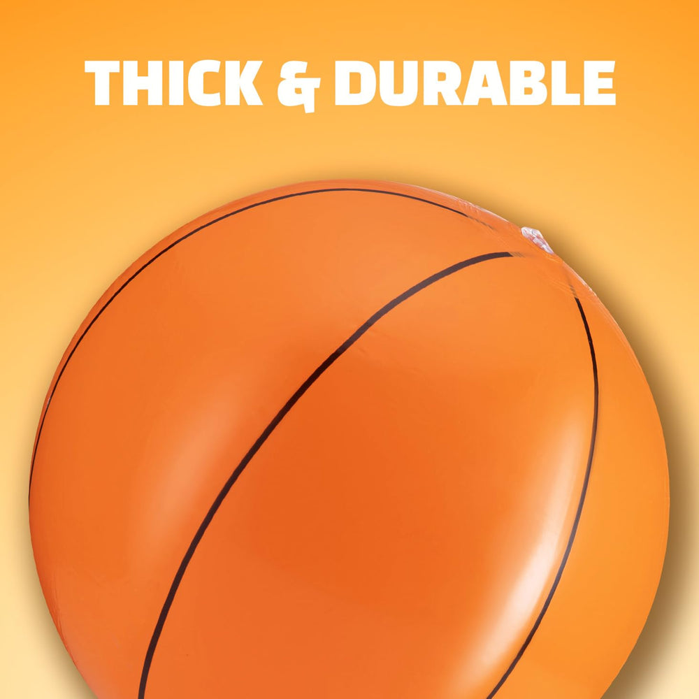 Bedwina inflatable basketball 16-inch top view, quick setup and easy inflation.