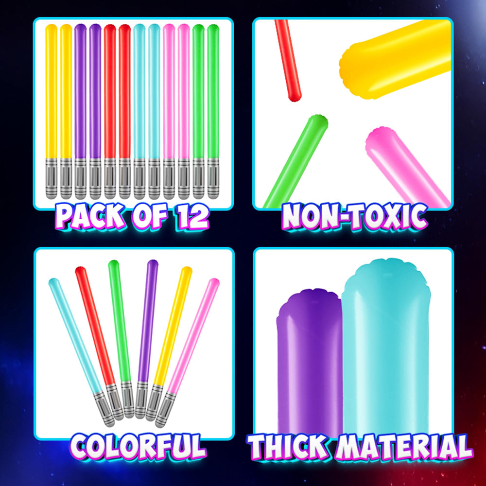 Bedwina purple neon sabers add dramatic glow for galactic parties and cosplay.