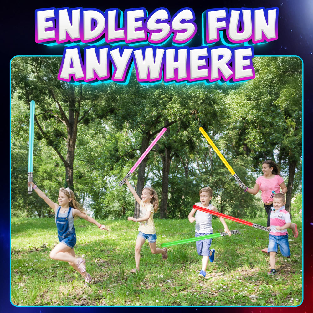 Bedwina green inflatable sabers deliver eye-catching fun for outdoor parties and contests.