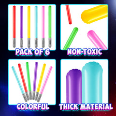 Bedwina inflatable light sabers purple glow boosts cosplay battles and decor.