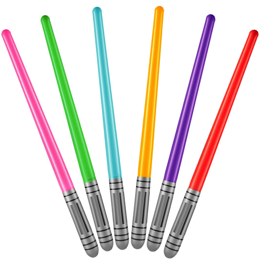 Bedwina inflatable light sabers yellow glow for dramatic party play and photo moments.