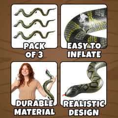 Bedwina inflatable snakes close up pattern showing realistic texture for safari scenes