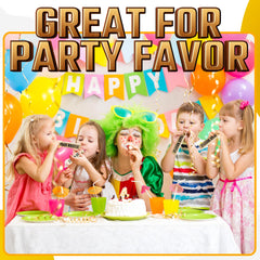 Bedwina kids playing with wooden train whistles during party activities