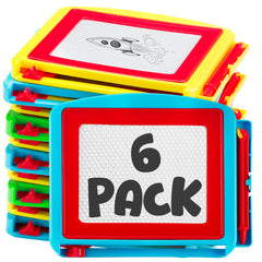 Bedwina magnetic drawing board set of six colorful boards for mess-free play