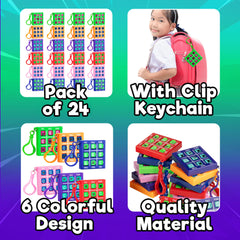 Bedwina mini 2-inch tic tac toe keychain ideal for backpacks