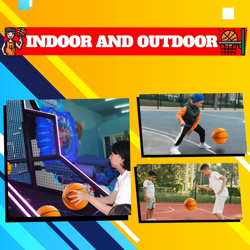 Durable rubber Bedwina mini basketball designed for lasting play.