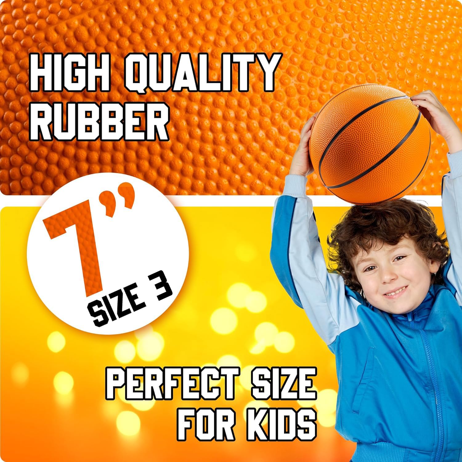 Bedwina mini basketball with textured grip for confident handling.
