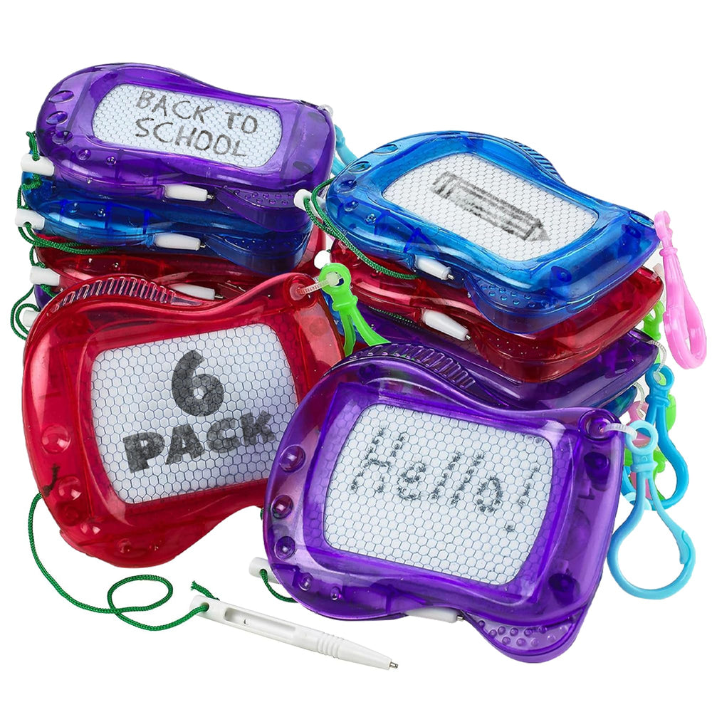 Bedwina mini drawing board pack-6 clipped on a backpack for portable doodling fun.