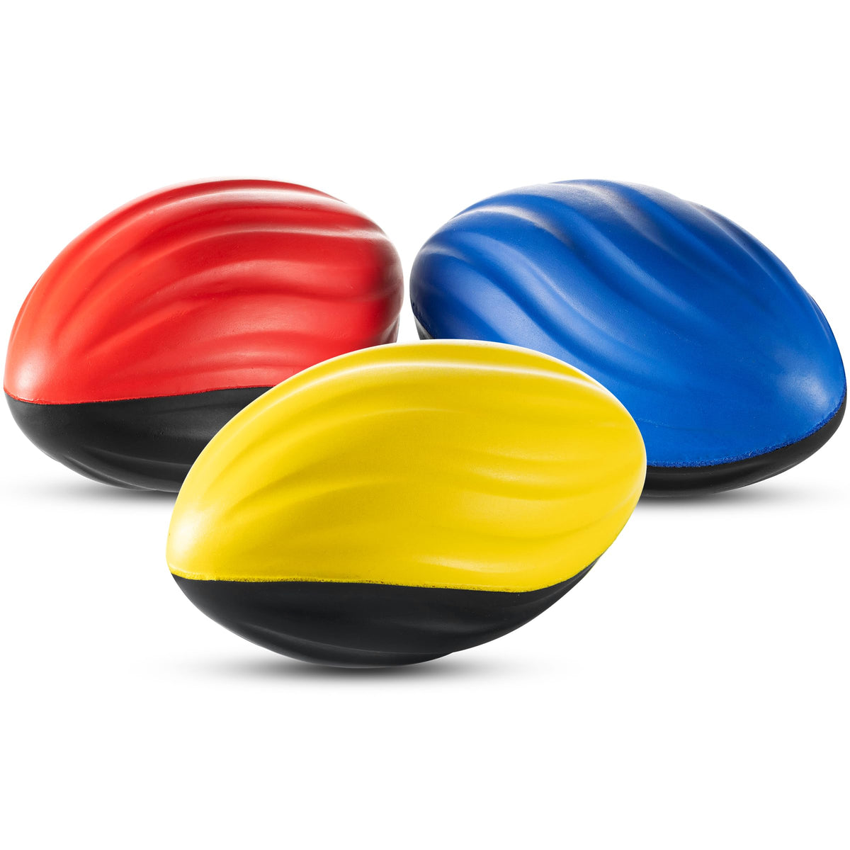 Bedwina mini foam football red and black, easy grip for beginners.