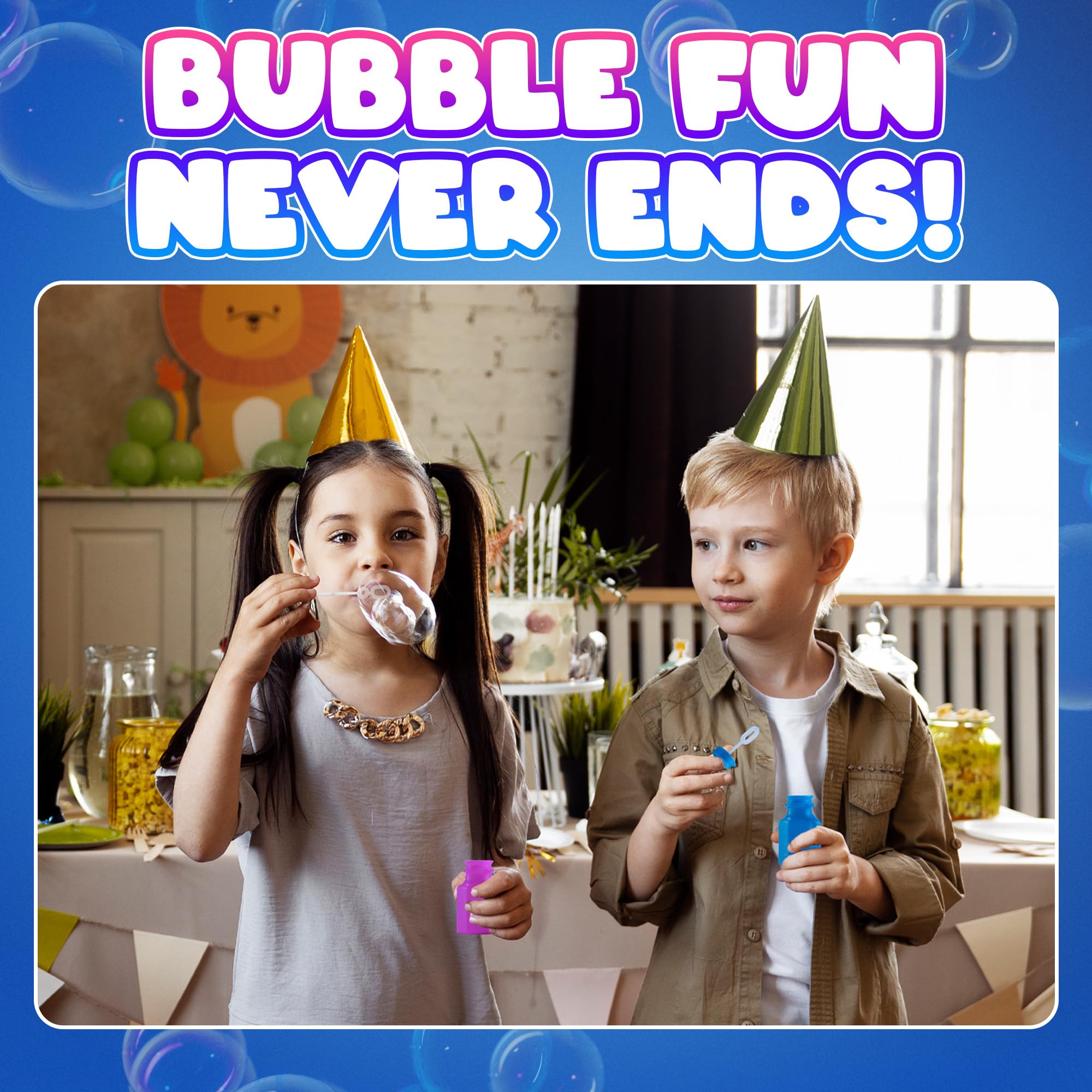 Bedwina mini neon bubbles make bright party favors that are easy to share.