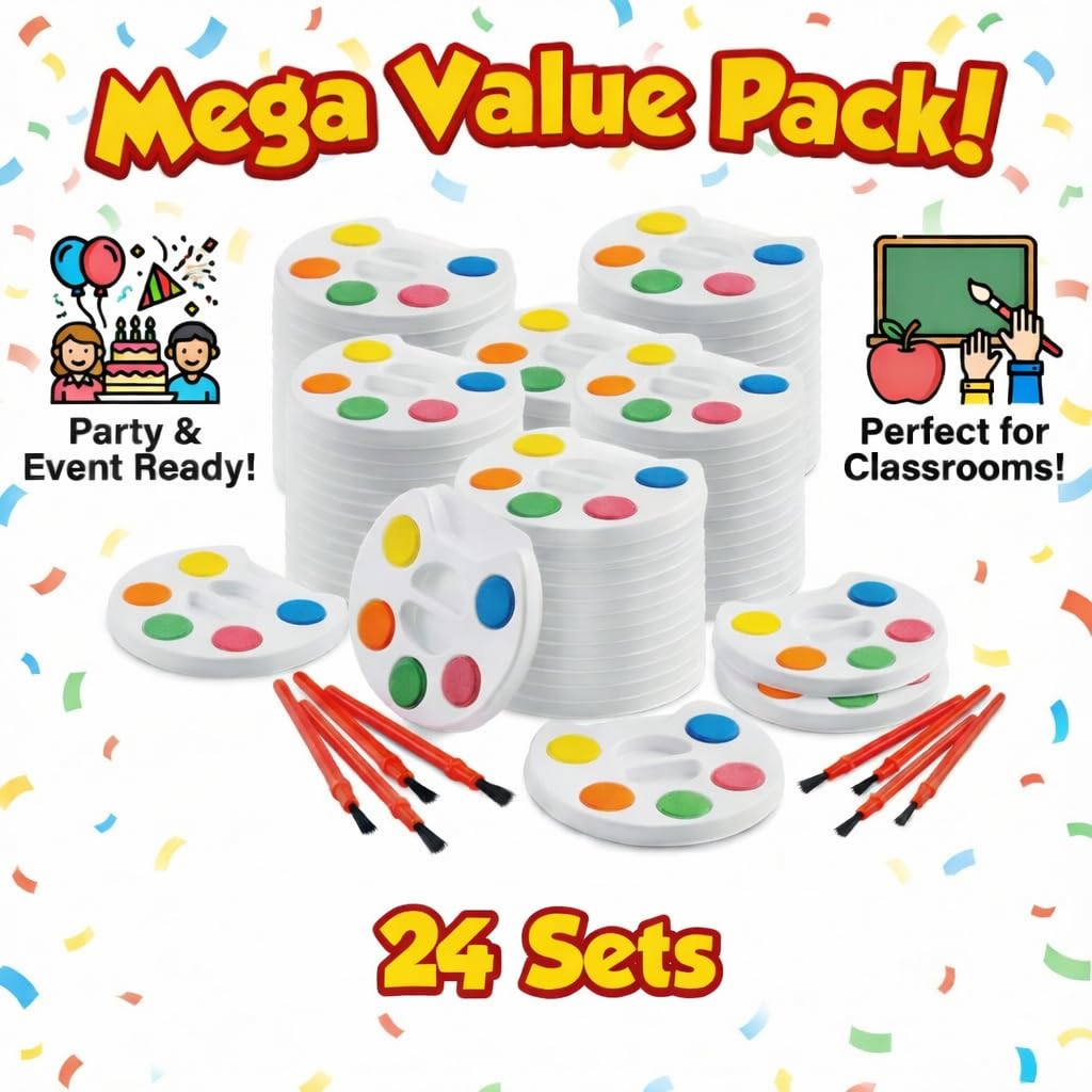 Bedwina mini paint set five colors for vibrant kid art sessions.