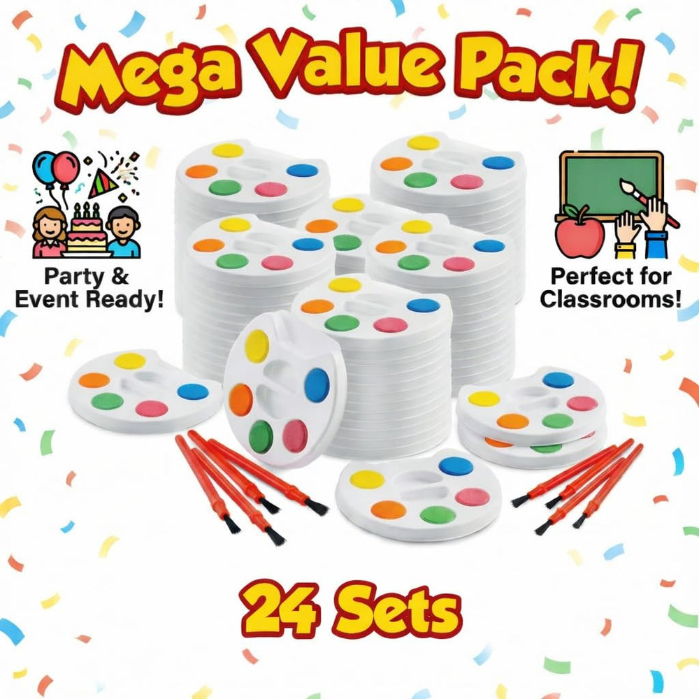 Bedwina mini paint set five colors for vibrant kid art sessions.