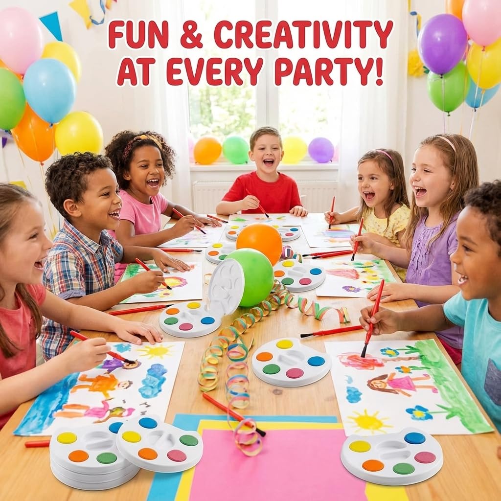 Bedwina mini paint set kid-friendly design makes party favors easy to share.