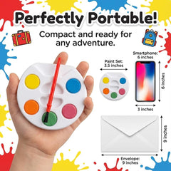 Bedwina mini paint set palette tray keeps colors organized during creative sessions.