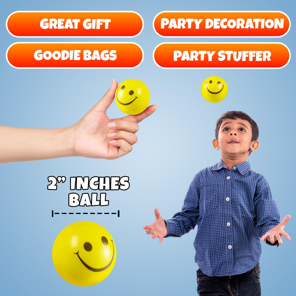 Bedwina party favor smile balls add tactile fun and quick relief.