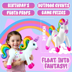 Bedwina pool float unicorn provides soft, durable summer water play.